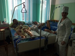 les blessés à l'Est de l'Ukraine à l'hôpital de Kovel'
